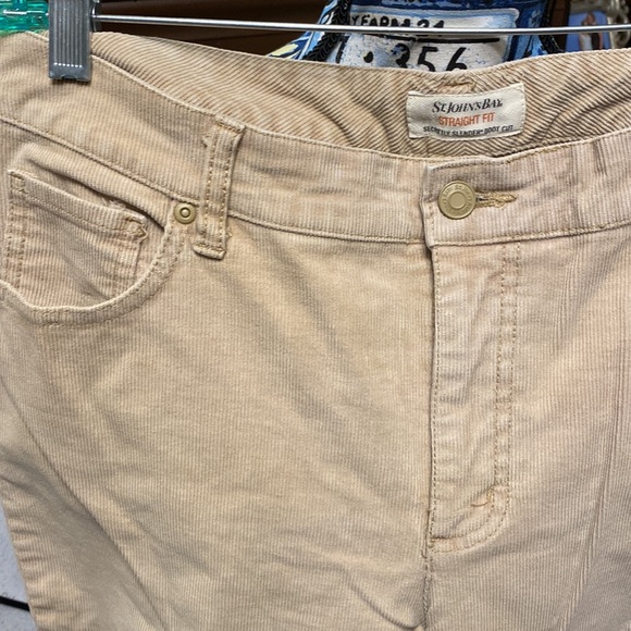 St. John’s Bay straight fit secretly slender boot cut corduroys - Picture 2 of 7